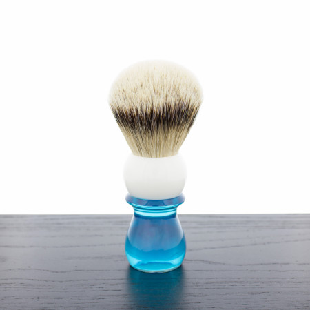 WCS Two-Tone Tall Silvertip Shaving Brush, Blue & White